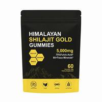 Expédition rapide, gommes vegan au shilajit pur de l'Himalaya, complément alimentaire de haute qualité, améliore l'immunité, 5000 mg, force adulte
