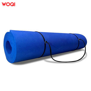Tapis de yoga Woqi 6 mm d'épaisseur, bleu royal, en TPE, antidérapant, pour la gym, les exercices et la maison - Product Image 1