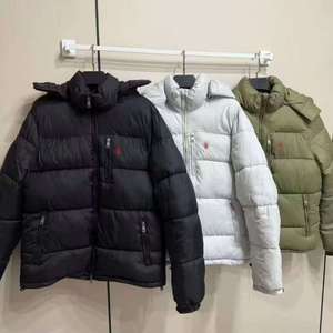 Giacca Invernale da <span class=keywords><strong>Uomo</strong></span> di Alta Qualità con Cappuccio, Logo Ricamato, Giacca Imbottita in Cotone per Esterno - Product Image 1