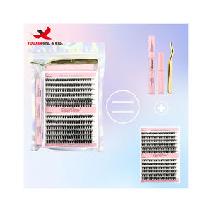 Kit de Extensión de Pestañas DIY, Pestañas en Racimo, Pestañas Individuales Naturales, Duraderas, Modernas, a Bajo Precio, Compra Mixta - Product Image 2