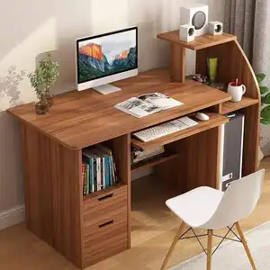 2024 인기있는 현대 사용자 정의 홈 오피스 학생 쓰기 선반 서랍 나무 홈 가구 컴퓨터 책상