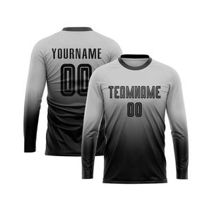 Modern <b>Long</b> Sleeve Soccer Jersey Gradient Football Shirt Lightweight Breathable Sportswear for Team Training League <b>Matches</b> - Product Image 1