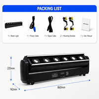 Projecteur à matrice de points LED RGBW 4-en-1 à 6 yeux avec contrôle de pixels, éclairage de scène mobile, lumière auxiliaire DMX512 RDM pour événements DJ