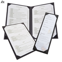 Porte-menus élégants en similicuir, couvertures de menus pour restaurants