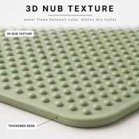 Tapis de séchage en silicone résistant à la chaleur, antidérapant, pour comptoir de cuisine, égouttoir, tapis de table, usage domestique