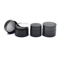 5g 10g 15g 20g 30g 50g 100g Leere Mattschwarze Glas-Kosmetikdose mit Schwarzem Kunststoffdeckel UV-Beständiger Hautpflegebehälter