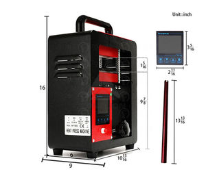 Hydraulische Krik 10 Ton Druk 6*12Cm Warmtepersmachine Dubbele Verwarmingsplaten Met Drukmeter - Product Image 4