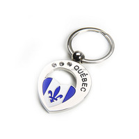 Alliage de Zinc Canada Québec Porte-clés Mini Plaque D'immatriculation Montréal Porte-clés Souvenir Porte-clés pour les Boutiques De Cadeaux