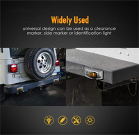 Camion de remorque 12LED-Boîtier en plastique chromé Dégagement Led et feux de position latéraux