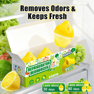 Désodorisant au citron pour réfrigérateur, <span class=keywords><strong>absorbeur</strong></span> d'<span class=keywords><strong>odeurs</strong></span>, désodorisants pour réfrigérateur - Product Image 2