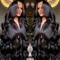 Perruque de cheveux humains vierges bruts Deep Wave, dentelle HD 13x6, densité 200%, sans colle, pré-épilée, cuticules alignées, fournisseur en gros