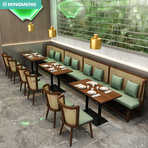 ชุดโซฟาหนัง PU สำหรับร้านอาหาร เก้าอี้บูธ เบาะรองนั่ง เฟอร์นิเจอร์ <span class=keywords><strong>โต๊ะ</strong></span>รับประทานอาหาร ชุดโต๊ะบาร์ เก้าอี้นั่งเล่น ชุดโซฟาสำหรับร้านอาหาร - Product Image 2