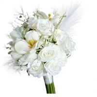 Bouquet de mariée en fleurs artificielles en soie Yi Yage SH272, décoration de la maison, table, tulipes blanches faites à la main