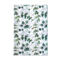 100 feuilles de papier de soie d'emballage cadeau à l'eucalyptus, recyclable, motif végétal, pour emballage, mariage, anniversaire, baby shower, artisanat