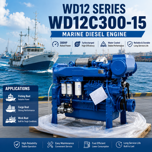 <span class=keywords><strong>Moteur</strong></span> diesel marin d'origine SCDC Weichai WD12 Series 220 kW <span class=keywords><strong>300</strong></span> ch 1500 tr/min WD12C300-15 pour <span class=keywords><strong>bateau</strong></span> de pêche et navire de transport de marchandises - Product Image 2