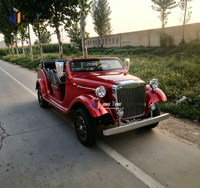 Voiture de tourisme électrique vintage classique haut de gamme à toit ouvrant, multi-passeurs, pour visites de sites touristiques, vente en gros usine