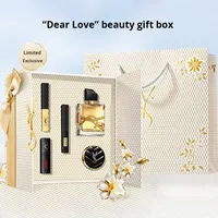 Coffret Cadeau Maquillage Motif Floral Love Beauty – Ensemble Cinq Pièces Rendu Couleur Exceptionnel pour Anniversaire, Saint-Valentin – Idéal pour Meilleure Amie, Petite Amie