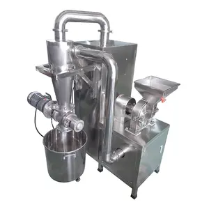 Industrial food grade red chili pepper and spice grinding machine powder processing equipment with dust removal box