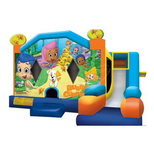 Grado comercial <span class=keywords><strong>Bubble</strong></span> <span class=keywords><strong>Guppies</strong></span> Casa de rebote inflable al aire libre Combo Castillo hinchable para niños con tobogán - Product Image 6