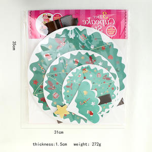 Supporto monouso per Dessert a tema natalizio supporto per Cupcake in cartone a 3 livelli supporto per Dessert carta rotonda per pasticceria a torre - Product Image 6