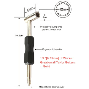 Llave Allen de acero para <span class=keywords><strong>guitarra</strong></span> Taylor de 635 mm, 7 mm, 8 mm, para barra de tensión - Product Image 2