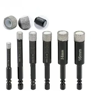 <span class=keywords><strong>Foret</strong></span> diamanté à tige hexagonale de 5-16 mm <span class=keywords><strong>pour</strong></span> <span class=keywords><strong>carrelage</strong></span> céramique, marbre, granit et <span class=keywords><strong>carrelage</strong></span> vitrifié, à usage à sec - Product Image 1
