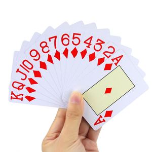 Cartas de Póker de Plástico PVC Tamaño Bridge, Diseño Personalizado, Rojo/Azul, Estilo Statesman - Product Image 4