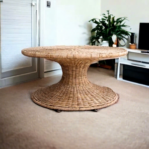 Modern Luxury <b>Bamboo</b> Garden Coffee <b>Table</b> Indoor Outdoor Living Room Eco-Friendly Home Decorative Center <b>Table</b> Bone Inlay Console - Product Image 1