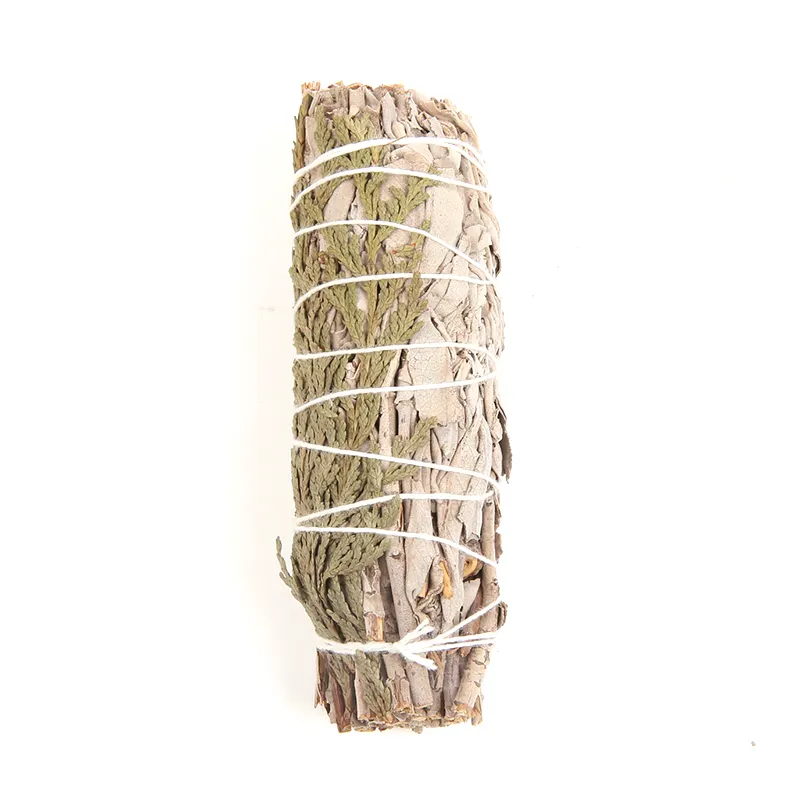 Wholesale white sage bundle with flower petal smudge sticks sage incense stick with leaves rose