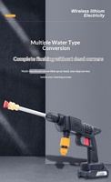 Alat Pencuci Tekanan Tinggi Tanpa Kabel 6MPa 21V 300W Baterai Lithium Portabel dengan Selang 5m DIY Nozzle 2.0mm untuk Pembersihan Mobil