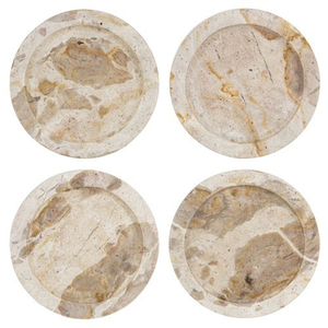 Light Luxury Modern Design <b>Marble</b> Wood <b>Coasters</b> Round Mix Color - Product Image 2
