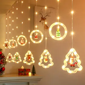 Guirlande lumineuse LED de décoration de Noël la plus vendue en usine décoration intérieure extérieure matériau ABS motif du Père Noël