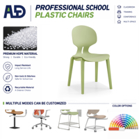 Chaise d'appoint empilable en PP, chaise en plastique moulé d'une seule pièce pour salle à manger, café, salle de formation