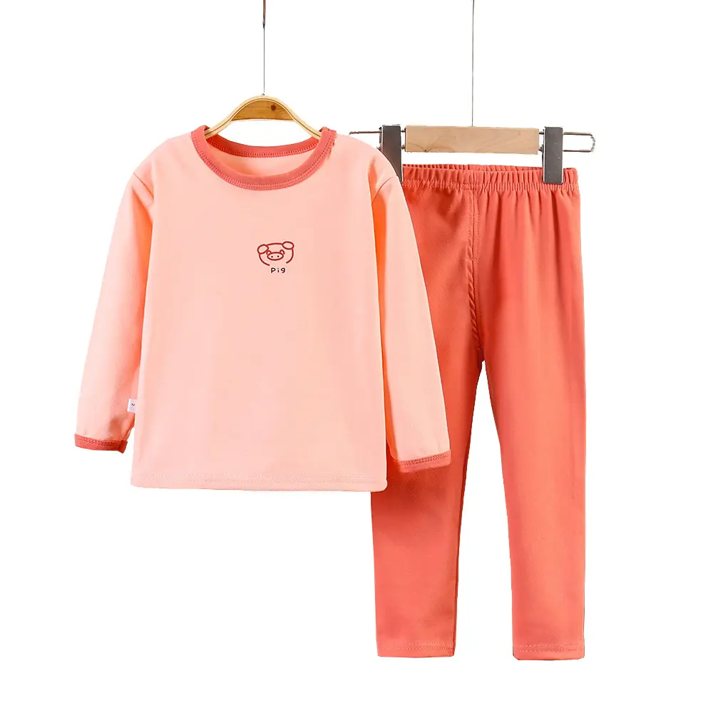 Wholesale Winter Children Clothing Set Thermal Kids Pyjamas Comfy Baby Pajama Sleepwear Set children's clothing girl