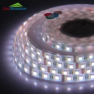 5050 RGBW RGB beyaz LED şerit halat işık 5M 600Leds SMD esnek işık lambası 120Leds/M 12V DC olmayan su geçirmez için led ışık