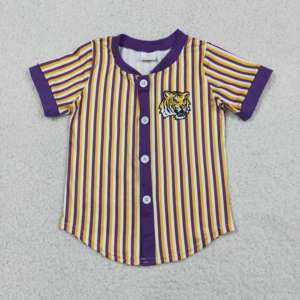 เสื้อเชิ้ตแขนสั้นติดกระดุมสำหรับเด็กผู้ชาย ลายทีมมาสคอตมหาวิทยาลัย RTS Boutique Game Day สำหรับฤดูร้อน สไตล์เสื้อผ้าเด็กชาย - Product Image 3