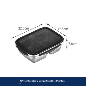 Boîtes à lunch en acier inoxydable 304 de haute qualité pour la conservation des aliments, étanches et hermétiques, vente en gros 2026 - Product Image 4