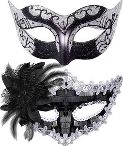 Masque de mascarade à paillettes laser pour femmes, masques vénitiens brillants pour les yeux, accessoires pour fêtes de Noël, bals de danse, cosplay, décorations de Mardi Gras - Product Image 3