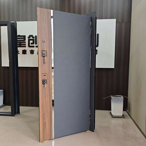 Portes sur mesure russes, anti-explosion et antivol, design géométrique tendance, construisant une <span class=keywords><strong>d</strong></span>éfense de sécurité solide pour les résidences - Product Image 2