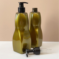 Usine 300ml 480ml PET Shampooing Conteneur Liquide Bouteille D'émulsion En Plastique
