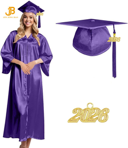 Uniformes <span class=keywords><strong>Escolares</strong></span> al por Mayor, Togas de Graduación Brillantes Personalizadas de Fábrica a Bajo Precio con Birrete y Borla, Uniformes para Adultos, Túnica de Graduación - Product Image 2