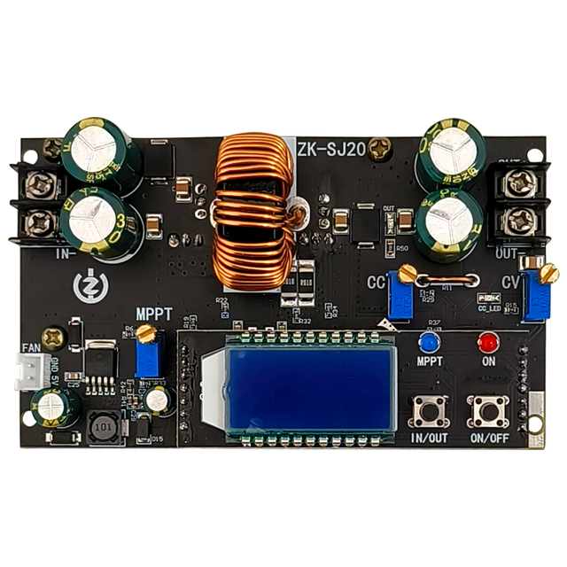 Zk-SJ20 300W High Power Boost Power Module Supports Solar MPPT Input 7V-80V Output 1.4V-79V Current 20A Step-down Power Module