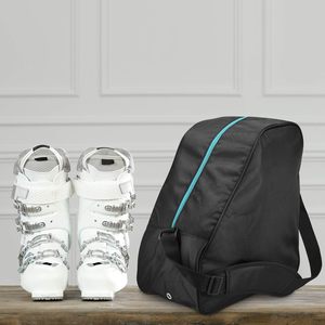 Sac à chaussures de ski universel <span class=keywords><strong>Navaris</strong></span> pour chaussures et casques de ski et de snowboard - Unisexe, taille unique (noir/vert-bleu) - Product Image 2