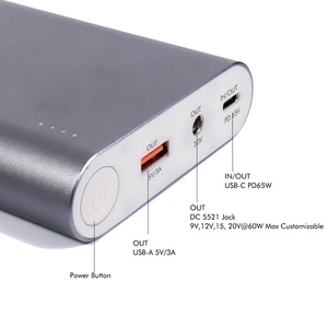 Tùy Chỉnh Thông Minh DC Ngân Hàng Điện Sạc Nhanh 60W Đầu Ra Lớn Máy Tính Xách Tay Thiết Bị Di Động Công Suất Cao 20000MAh 18650 Pin Lithium - Product Image 1