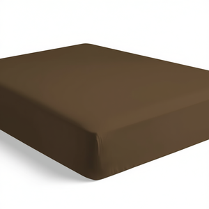 Sábana Ajustable 100% Algodón Marrón Francés Individual 90x190cm - Product Image 3