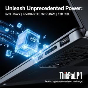New Lenovo ThinkPad P1 16 "Ultra9-185H 32GB Ram 1TB SSD RTX 4070 ADA 8GB 2.5K hiển thị máy tính xách tay di động máy trạm cho 3D mô hình - Product Image 5