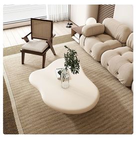 Wohnzimmer Deko Weiß Nordisches Luxus-<span class=keywords><strong>Set</strong></span> Moderne Cloud Cream Couchtische für Zuhause - Product Image 5