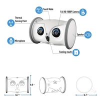 Nouveaux jouets pour animaux de compagnie Webcam Robot Full Hd 1080p Smart Pet Toys Robot avec chien chat caméra traiter chat jouet intelligent compagnon Robot