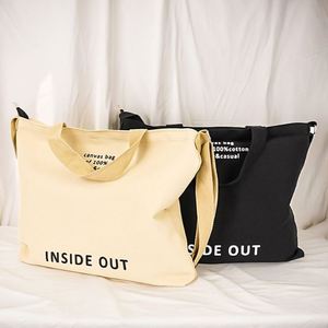 Eco Friendly Large Capacity Canvas Tote <b>Bag</b> with Detachable Shoulder Strap Slogan Print <b>for</b> <b>Women</b> Daily Shopping <b>Work</b> - Product Image 1