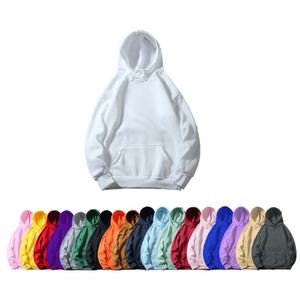 Sweat-shirt à capuche épais et surdimensionné unisexe pour homme et femme, violet, gris, bleu, vert, avec poches - Product Image 2